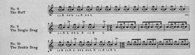 N.A.R.D. rudiments 8, 9, and 10.