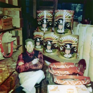 Sanford A. "Gus Moeller in his workshop, 1960