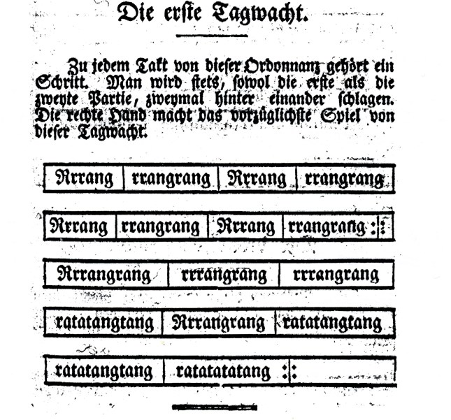 1788-Swiss notation, Reveille.