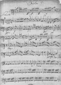 Bass violon part to Mars, page 1.