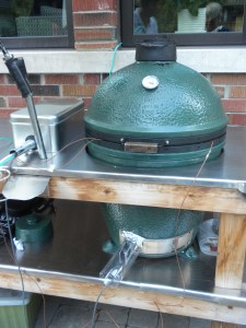 The Green Egg. w: Fan at base.
