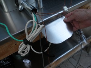 Wired up and rain guard