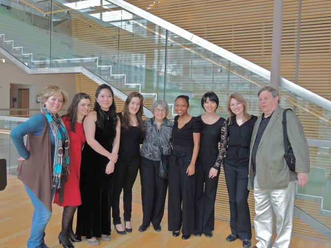 L. to R.  Susan Hoeppner, Rebbeca Maclleod. Susan Moon, Sophie Baird-Daniel, Judy Loman, Angela Hairston,Chung Ling Lo, Allison Bent, R. E.