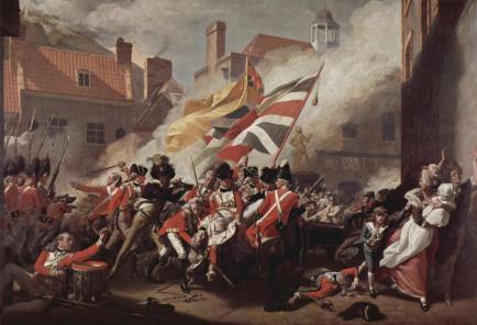 The Death of Major Peirson, in the Battle of Jersey in 1781, by John Singleton Copely, 1782-84.