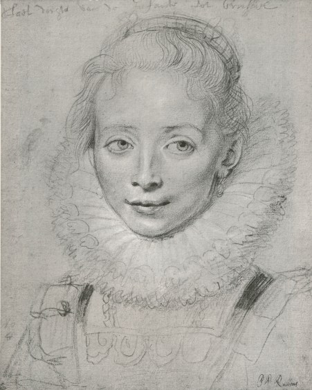 Rubens-Lady in waiting to the infanta Isabela. Crayon & red chalk.