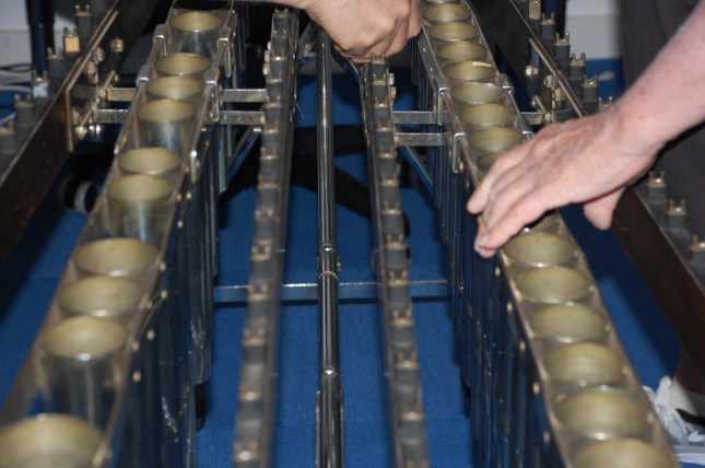 Chrome plated brass resonaters and braces.